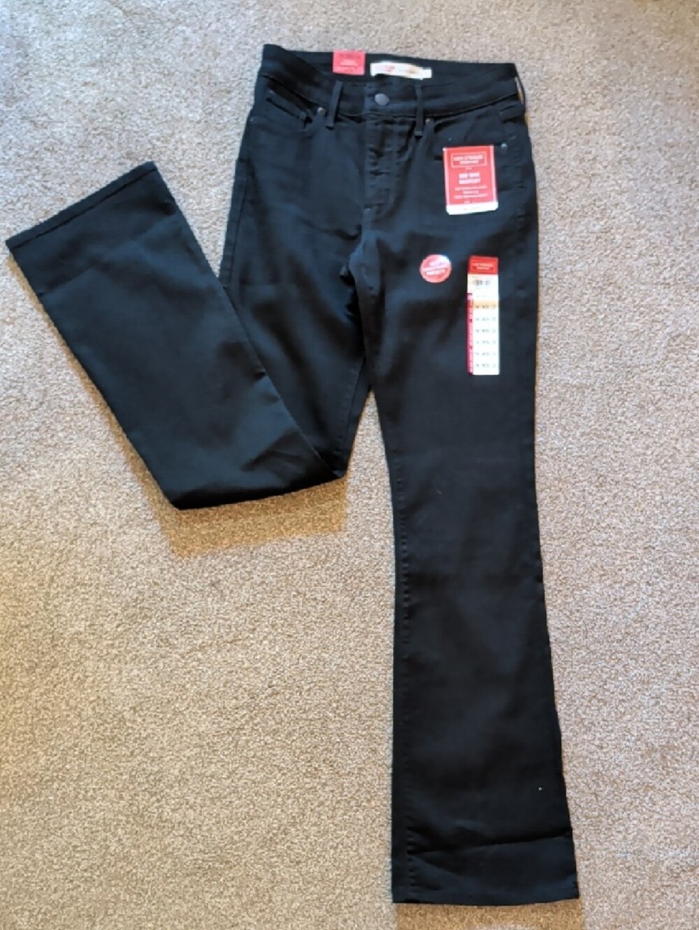 Levi Strauss Signature Mid Rise Bootcut Jeans - Black